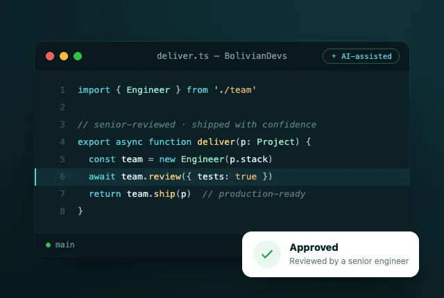 AI-assisted, senior-reviewed delivery